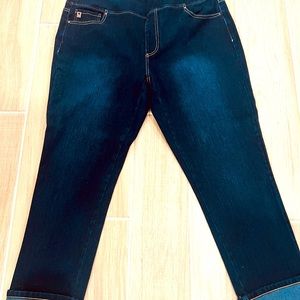 Belle by Kim Gravel Flexibelle Regular Cuffed Ankle Jeans Size 20W